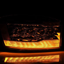 Load image into Gallery viewer, AlphaRex 06-08 Dodge Ram 1500HD NOVA LED Proj Headlights Plank Style Blk w/Seq Signal/DRL/Amber LED - Additional View 5