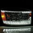 Load image into Gallery viewer, AlphaRex 06-08 Dodge Ram 1500HD NOVA LED Proj Headlights Plank Style Blk w/Seq Signal/DRL/Amber LED - Additional View 6