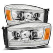 Load image into Gallery viewer, AlphaRex 06-08 Dodge Ram 1500HD PRO-Series Projector Headlights Plank Style Chrome w/Seq Signal/DRL - Main Product View