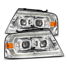 Load image into Gallery viewer, AlphaRex 06-08 Lincoln Mark LT LUXX-Series LED Projector headlights Black w/ Sequential Signal - Main Product View