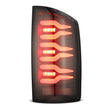 Load image into Gallery viewer, AlphaRex 07-08 Dodge Ram 1500/07-09 Dodge Ram 2500+3500 Luxx-Series LED Tail Lights (Pair) Black - Side View