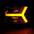 Load image into Gallery viewer, AlphaRex 07-13 Chevy 1500 LUXX LED Proj Headlights Plank Design Chrome w/ Activ Light/Seq Signal/DRL - Side View