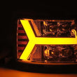 Load image into Gallery viewer, AlphaRex 07-13 Chevy 1500HD NOVA LED Proj Headlights Plank Style Chrm w/Activ Light/Seq Signal - Installation View