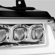 Load image into Gallery viewer, AlphaRex 07-13 Chevy Avalanche NOVA LED Proj Headlights Plank Style Design Chrome w/Activ Light/DRL - Back View