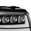 Load image into Gallery viewer, AlphaRex 07-13 Chevy Avalanche NOVA LED Proj Headlights Plank Style Gloss Black w/Activ Light/DRL - Side View