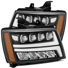 Load image into Gallery viewer, AlphaRex 07-13 Chevy Avalanche NOVA LED Proj Headlights Plank Style Matte Black w/Activ Light/DRL - Main Product View