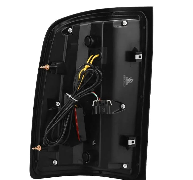 AlphaRex 07-13 GMC Sierra 1500/2500HD/3500HD Luxx Series LED Tail Lights - Alpha Black - Side View