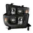 Load image into Gallery viewer, AlphaRex 07-13 Toyota Tundra / 08-17 Sequoia LUXX LED Proj HL Alpha-Blk w/Actv Light Seq. Sig + DRL - Main Product View