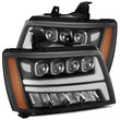 Load image into Gallery viewer, AlphaRex 07-13 Toyota Tundra / 08-17 Sequoia PRO-Series Projector Headlights Chrome w/Seq. Sig. + DR - Main Product View