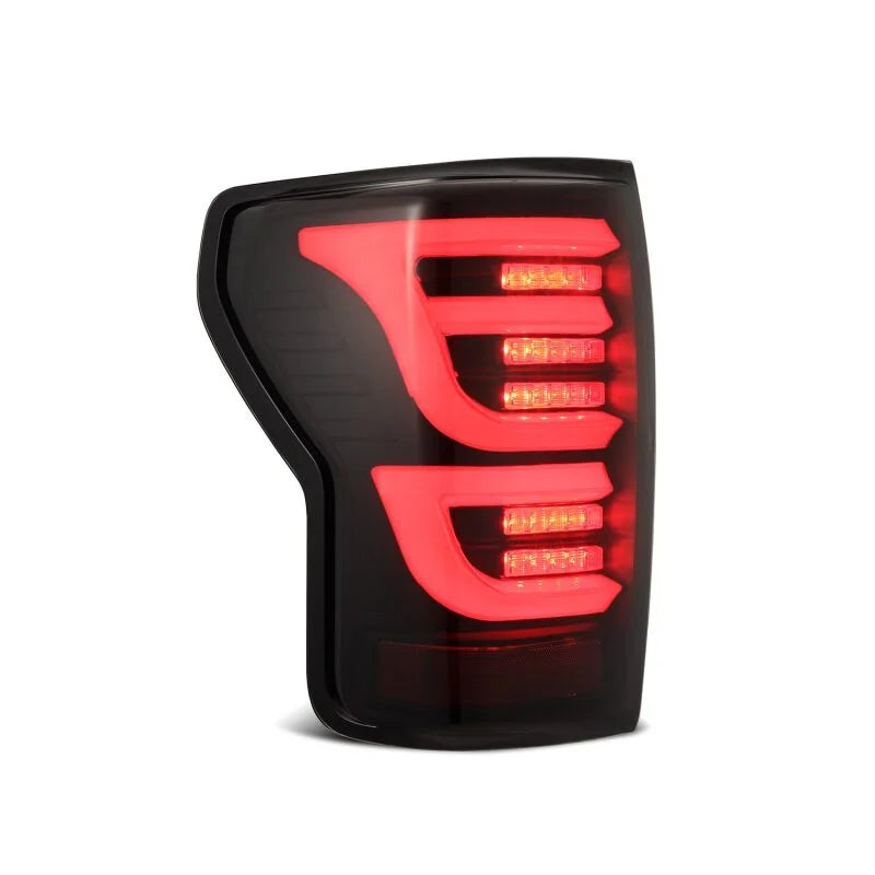 AlphaRex 07-13 Toyota Tundra LUXX-Series LED Tail Lights Black - Side View