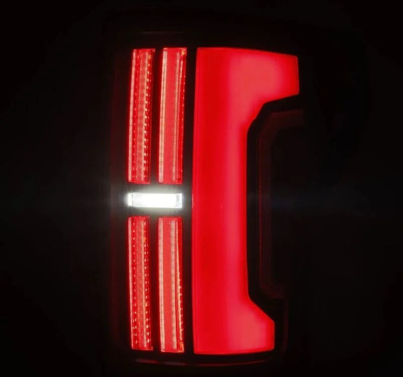 AlphaRex 07-13 Toyota Tundra Nova-Series LED Tail Lights - Black Red - Installation View