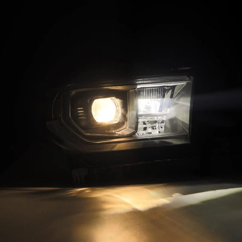 AlphaRex 07-13 Toyota Tundra/08-17 Sequoia G2 PRO-Series Projector Headlights Black -NO Lvl Adjuster - Back View