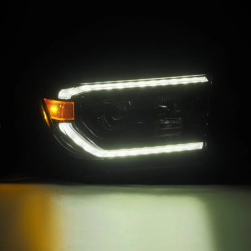 AlphaRex 07-13 Toyota Tundra/08-17 Toyota Sequoia G2 PRO-Series Projector Headlights Alpha-Black - Side View