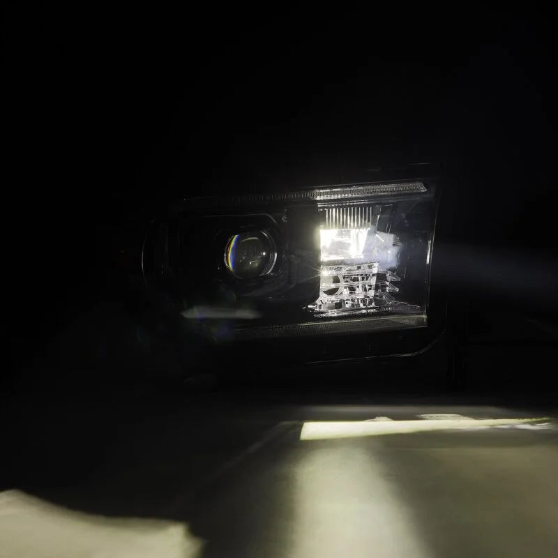 AlphaRex 07-13 Toyota Tundra/08-17 Toyota Sequoia G2 PRO-Series Projector Headlights Alpha-Black - Back View