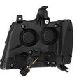 Load image into Gallery viewer, AlphaRex 07-14 Chevrole Tahoe PRO-Series LED Headlights Plank Style Blk w/Activ Light/Seq Signal/DRL - Back View