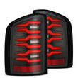 Load image into Gallery viewer, AlphaRex 07-14 Chevrolet Silverado 1500/2500HD/3500HD Luxx-Series LED Tail Lights Black/Red - Main Product View