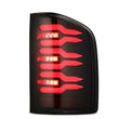 Load image into Gallery viewer, AlphaRex 07-14 Chevrolet Silverado 1500/2500HD/3500HD Luxx-Series LED Tail Lights Black/Red - Back View