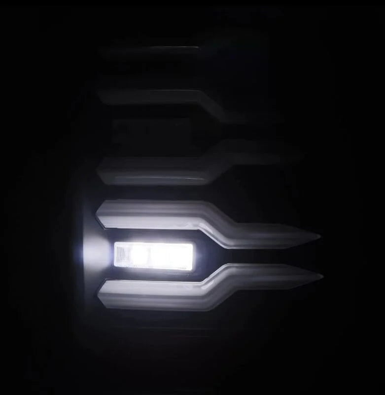 AlphaRex 07-14 Chevrolet Silverado 1500/2500HD/3500HD Luxx-Series LED Tail Lights Blk w/Smoked Lens - Additional View 6