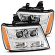 Load image into Gallery viewer, AlphaRex 07-14 Chevrolet Tahoe/Suburban LUXX Series LED Projector headlights Chrome w/DRL/Sequential - Main Product View