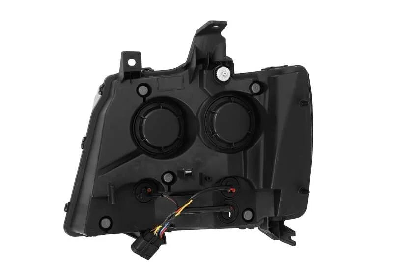 AlphaRex 07-14 Chevrolet Tahoe/Suburban LUXX-Series LED Projector headlights Black w/ DRL/Sequential - Back View