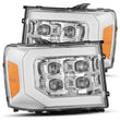 Load image into Gallery viewer, AlphaRex 07-14 GMC 2500HD NOVA LED Proj Headlight Plank Style Matte Blk w/Activ Light/Seq Signal/DRL - Main Product View