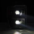 Load image into Gallery viewer, AlphaRex 08-10 Ford F250-550 LUXX-Series LED Projector Headlights Alpha-Blk w/Activ Light/Seq Signal - Side View