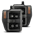 Load image into Gallery viewer, AlphaRex 08-10 Ford F250-550 NOVA-Series LED Projector Headlights Alpha-Blk w/Activ Light/Seq Signal - Main Product View