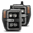 Load image into Gallery viewer, AlphaRex 08-10 Ford F250-550 NOVA-Series LED Projector Headlights Black w/Activ Light/Seq Signal - Main Product View