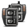 Load image into Gallery viewer, AlphaRex 08-10 Ford F250-550 PRO-Series Projector headlights Black w/Activ Light/Seq Signal - Main Product View
