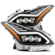 Load image into Gallery viewer, AlphaRex 08-13 Infiniti G37 NOVA LED Proj Headlights Alpha Black w/Activ Light/Seq Signal/Switch DRL - Main Product View