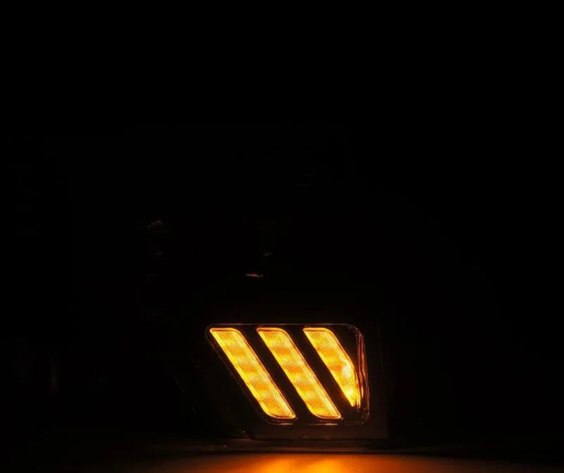 AlphaRex 09-14 Ford F-150 PRO-Series Projector Headlights Black w/Activation Light Seq Signal SB DRL - Back View