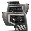 Load image into Gallery viewer, AlphaRex 09-14 Ford F-150 PRO-Series Projector Headlights Plank Style Black w/Activ Light/Seq Signal - Main Product View