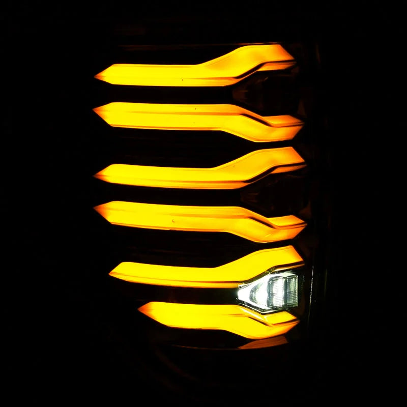 AlphaRex 09-14 Ford F150 LUXX LED Taillights - AlphaBlack Housing - Side View
