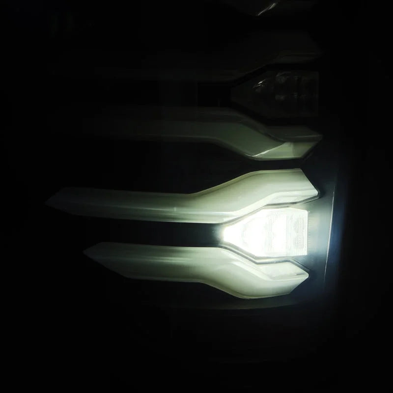 AlphaRex 09-14 Ford F150 LUXX LED Taillights - Black Housing - Side View