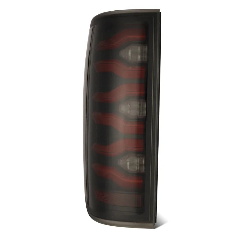 AlphaRex 09-14 Ford F150 LUXX LED Taillights - Black/Red Housing - Side View