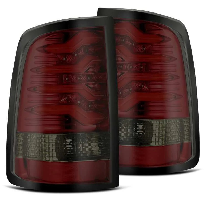 AlphaRex 09-18 Dodge Ram 1500 PRO-Series LED Tail Lights Red Smoke - Main Product View