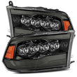 Load image into Gallery viewer, AlphaRex 09-18 Dodge Ram 1500HD NOVA LED Projector Headlights Plank Style Design Alpha Black w/DRL - Main Product View