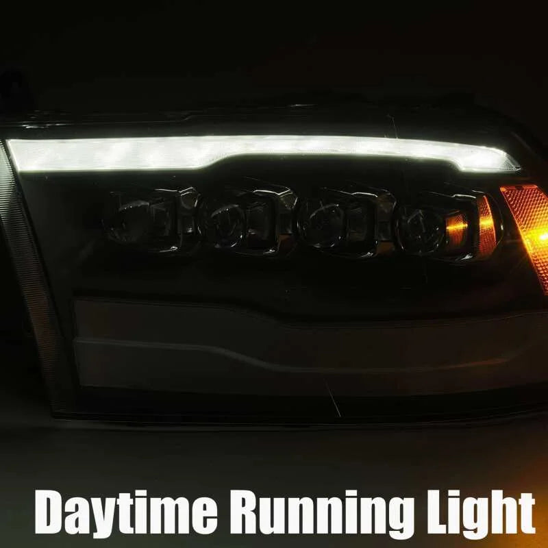 AlphaRex 09-18 Dodge Ram 1500HD NOVA LED Projector Headlights Plank Style Design Chrome w/DRL - Additional View 5