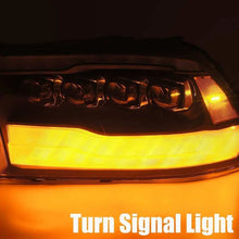 Load image into Gallery viewer, AlphaRex 09-18 Dodge Ram 1500HD NOVA LED Projector Headlights Plank Style Design Gloss Black w/DRL - Installation View