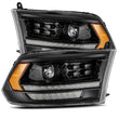 Load image into Gallery viewer, AlphaRex 09-18 Dodge Ram 1500HD PRO-Series Proj Headlights Plank Style Alpha Black w/Seq Signal/DRL - Main Product View