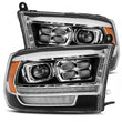 Load image into Gallery viewer, AlphaRex 09-18 Dodge Ram 2500 LUXX LED Proj Headlights Plank Style Black w/Activ Light/DRL - Main Product View