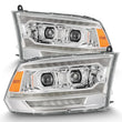 Load image into Gallery viewer, AlphaRex 09-18 Dodge Ram 2500 LUXX LED Proj Headlights Plank Style Chrm w/Activ Light/Seq Signal/DRL - Main Product View