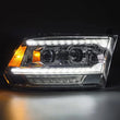 Load image into Gallery viewer, AlphaRex 09-18 Dodge Ram 2500 LUXX LED Proj Headlights Plank Style Chrm w/Activ Light/Seq Signal/DRL - Installation View