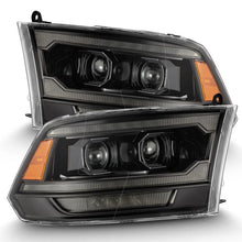 Load image into Gallery viewer, AlphaRex 09-18 RAM 1500 PRO-Series Proj Headlights Alpha-Black w/Sequential Signal &amp; Top/Middle DRL - Main Product View