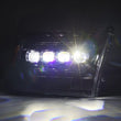 Load image into Gallery viewer, AlphaRex 09-18 Ram 2500 NOVA LED Proj Headlights Plank Style Alpha Blk w/Activ Light/Seq Signal/DRL - Side View