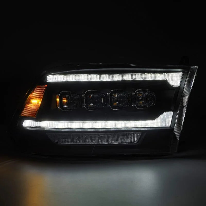 AlphaRex 09-18 Ram 2500 NOVA LED Proj Headlights Plank Style Chrome w/Activ Light/Seq Signal/DRL - Main Product View