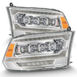 Load image into Gallery viewer, AlphaRex 09-18 Ram 2500 NOVA LED Proj Headlights Plank Style Chrome w/Activ Light/Seq Signal/DRL - Back View