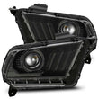 Load image into Gallery viewer, AlphaRex 10-12 Ford Mustang LUXX LED Proj Headlights Plank Style Alpha Blk w/Activ Light/Seq Signal - Main Product View