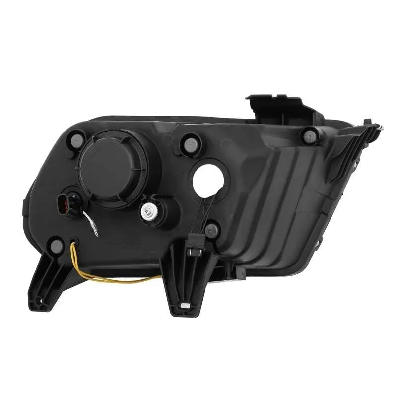 AlphaRex 10-12 Ford Mustang LUXX LED Proj Headlights Plank Style Alpha Blk w/Activ Light/Seq Signal - Back View