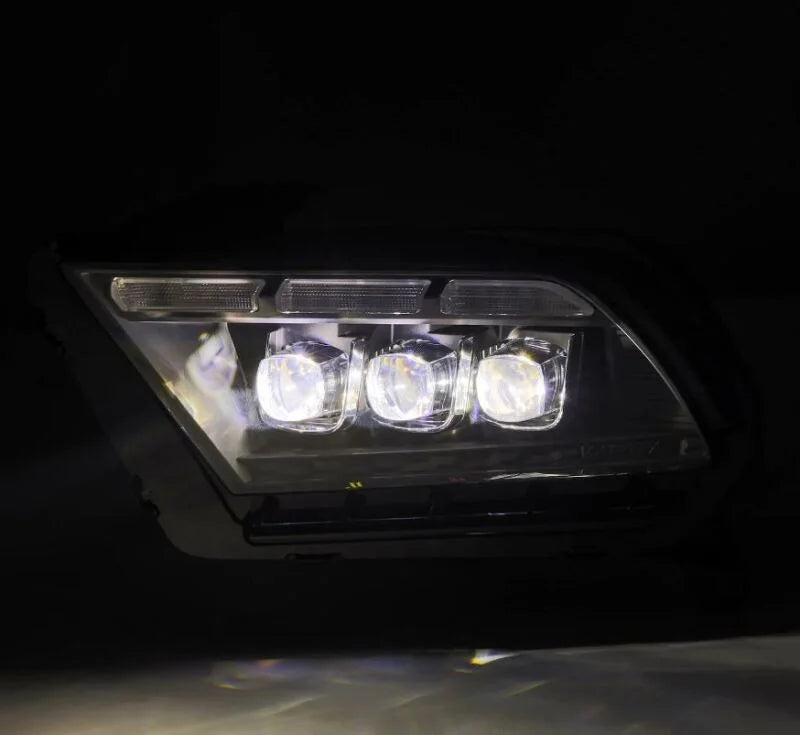 AlphaRex 10-12 Ford Mustang NOVA-Series LED Proj. Headlights Alpha-Blk w/Activ Lght & Seq.Sig SB DBL - Back View